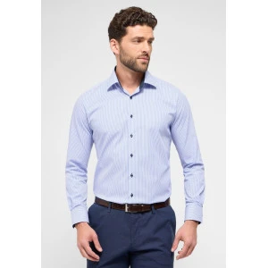 Eterna Modern Overhemd | Blauw Gesteept