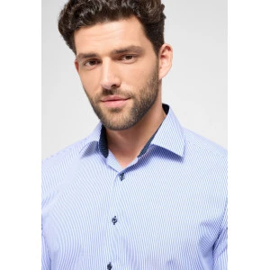 Eterna Modern Overhemd | Blauw Gesteept