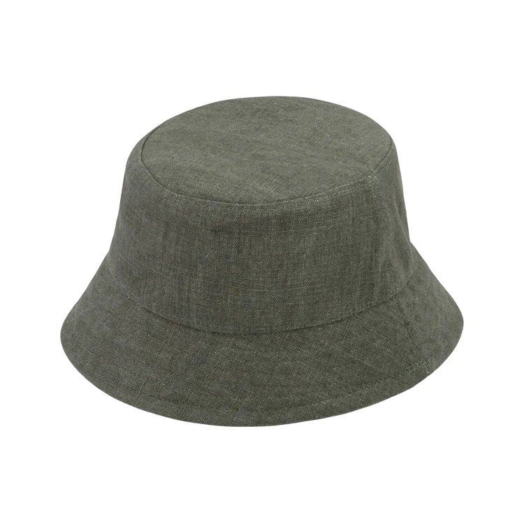 Linnen Bucket Hat | Olijf | www.pietkoopmans.nl