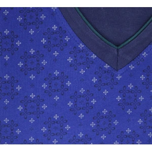 Götzburg Pyjama Tricot | Kobalt Marine Print