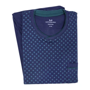 Götzburg Pyjama Tricot | Marine Groen Print