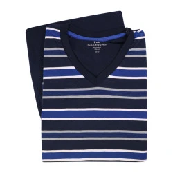 Götzburg Lengte Heren Tricot Pyjama | Grijs Kobalt