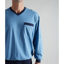Götzburg Heren Pyjama | Lichtblauw Print