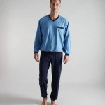 Götzburg Heren Pyjama | Lichtblauw Print | www.pietkoopmans.nl