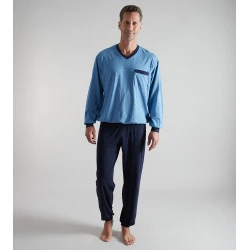 Götzburg Heren Pyjama | Lichtblauw Print