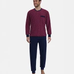 Götzburg Heren Pyjama | Bordeaux Print | www.pietkoopmans.nl