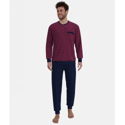 Götzburg Heren Pyjama | Bordeaux Print