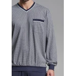 Götzburg Pyjama Tricot | Marine Print | www.pietkoopmans.nl