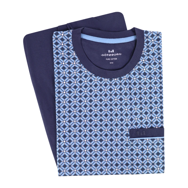 Götzburg Shortama | Indigo Print | www.pietkoopmans.nl
