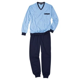 Gotzburg Pyjama Tricot | Lichtblauw Stip