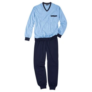 Gotzburg Pyjama Tricot | Lichtblauw Stip