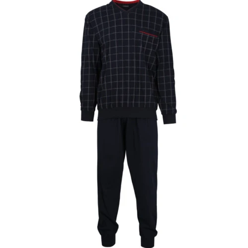 Gotzburg Pyjama Tricot | Blauw Ruit | Piet Koopmans 