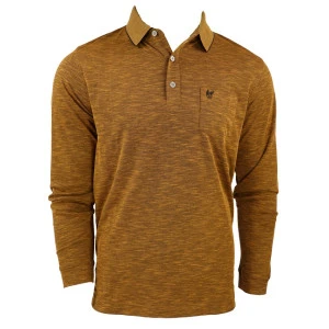 Hajo Polo Lange Mouw Soft | Mosterd Melange