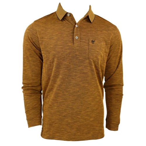 Hajo Polo Lange Mouw Soft | Mosterd Melange | www.pietkoopmans.nl