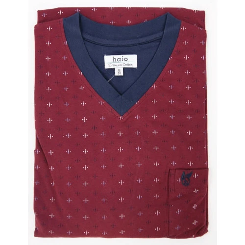 Hajo Nachthemd | Bordeaux Print | www.pietkoopmans.nl