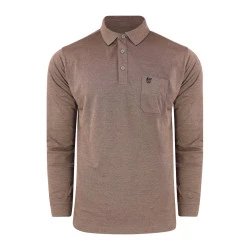 Hajo Polo Lange Mouw Soft | Nougat