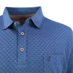 Hajo Herenpolo Lange Mouw | Indigo Print | www.pietkoopmans.nl