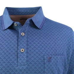 Hajo Herenpolo Lange Mouw | Indigo Print