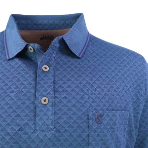 Hajo Herenpolo Lange Mouw | Indigo Print