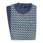 Hajo Extra Lange Pyjama Herenpyjama | Jeansblauw Print | www.pietkoopmans.nl