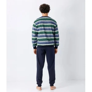 Hajo Tricot Herenpyjama | Groen Gestreept