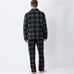 Hajo Pyjama Flanel | Marine Brique Geruit | www.pietkoopmans.nl