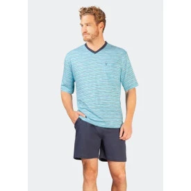 Hajo Shortama | Aqua Gestreept