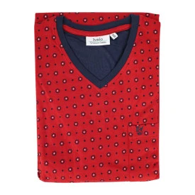 Hajo Nachthemd Korte Mouwen | Tencel Rood