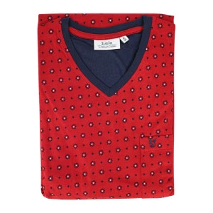 Hajo Nachthemd Korte Mouwen | Tencel Rood