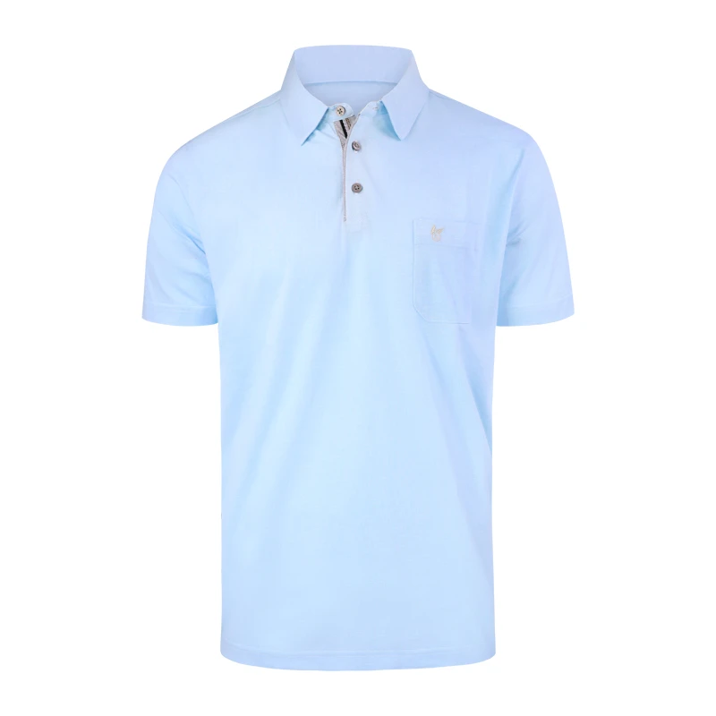 Hajo Polo Korte Mouw Stay Fresh | Baby Blue | www.pietkoopmans.nl