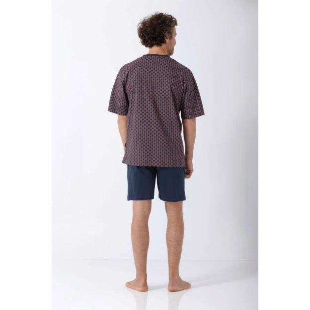 Hajo Shortama | Marine Rood Geprint | www.pietkoopmans.nl
