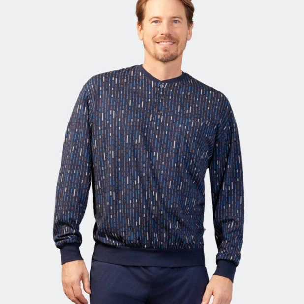 Hajo Tricot Pyjama |Tencel Cotton Donkerblauw | www.pietkoopmans.nl