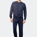 Hajo Tricot Pyjama |Tencel Cotton Donkerblauw | www.pietkoopmans.nl