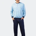 hajo-tricot-pyjama-tencel-cotton-lichtblauw| www.pietkoopmans.nl