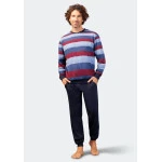 Hajo Pyjama Klima Komfort | Blauw Bordo| www.pietkoopmans.nl