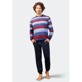Hajo Pyjama Klima Komfort | Blauw Bordo