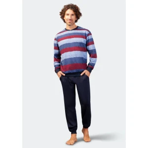 Hajo Pyjama Klima Komfort | Blauw Bordo