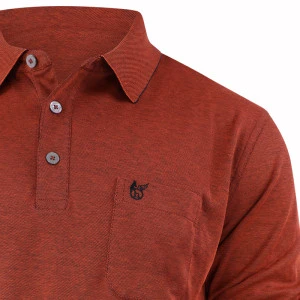 Hajo Polo Lange Mouw Soft | Terra Melange