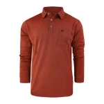 Hajo Polo Lange Mouw Soft | Terra Melange | www.pietkoopmans.nl