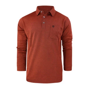 Hajo Polo Lange Mouw Soft | Terra Melange