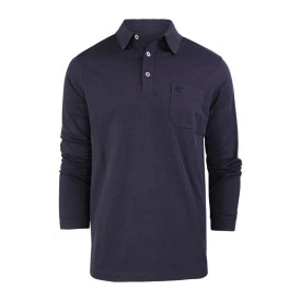 Hajo Polo Lange Mouw Soft | Zwart
