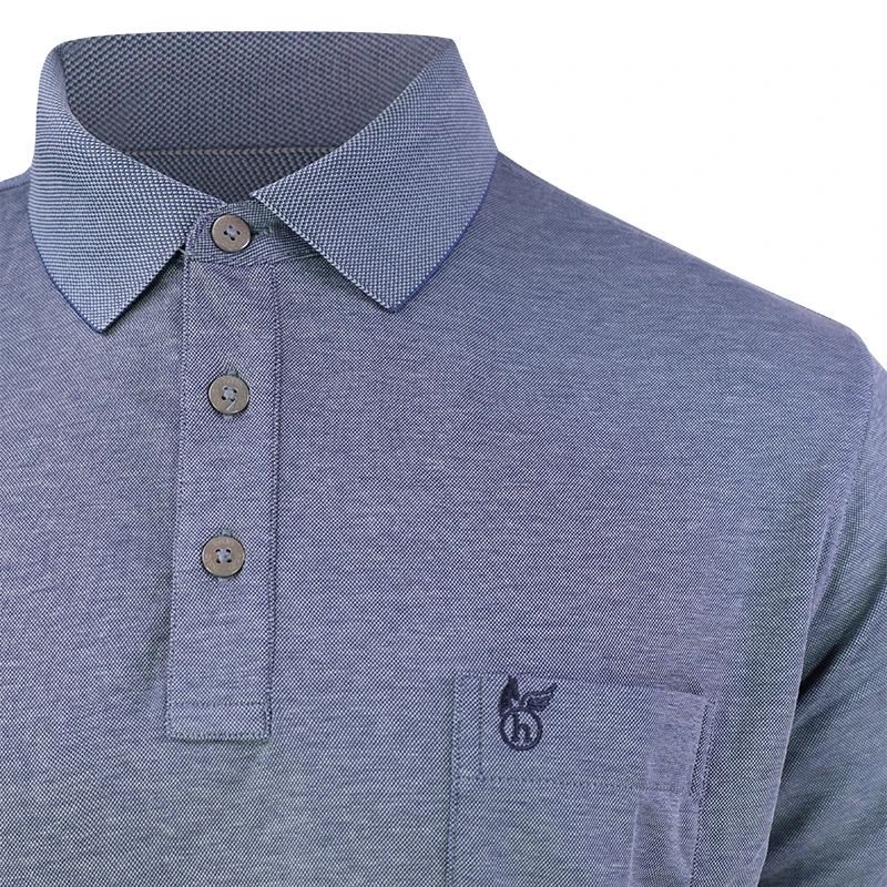 Hajo Polo Lange Mouw Soft | Indigo | www.pietkoopmans.nl