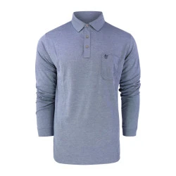 Hajo Polo Lange Mouw Soft | Indigo