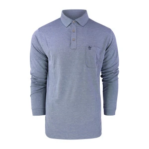 Hajo Polo Lange Mouw Soft | Indigo