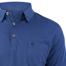Hajo Polo Lange Mouwen | Blauw Print
