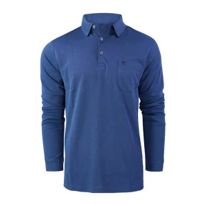 Hajo Polo Lange Mouwen | Blauw Print