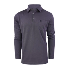 Hajo Polo Lange Mouwen | Antraciet Print