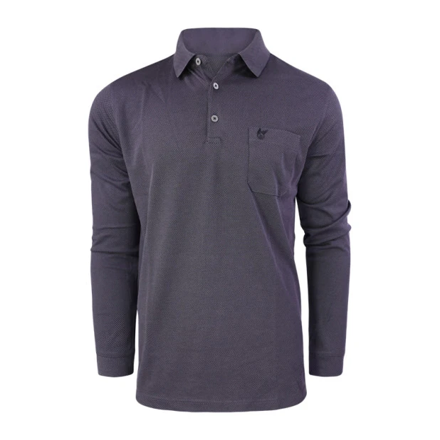 Hajo Polo Lange Mouwen | Antraciet Print | www.pietkoopmans.nl