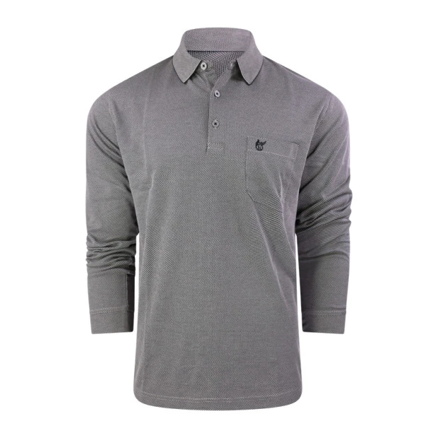 Hajo Polo Lange Mouwen | Taupe Print | www.pietkoopmans.nl