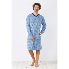 Hajo Nachthemd Heren | Blauwe Print